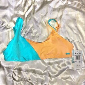 Roxy Turquoise and Orange Bikini TopRoxy Colorblock Set